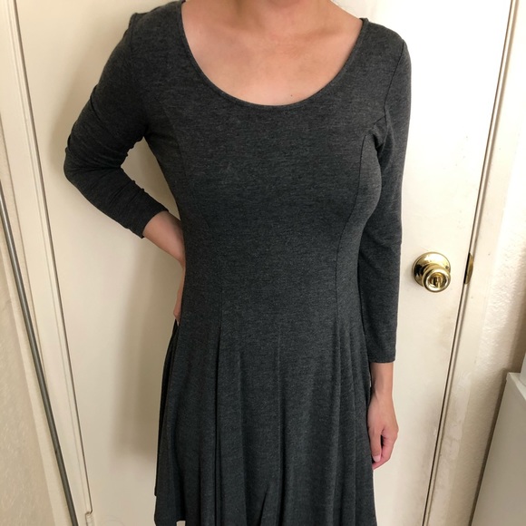 charcoal gray sweater dress